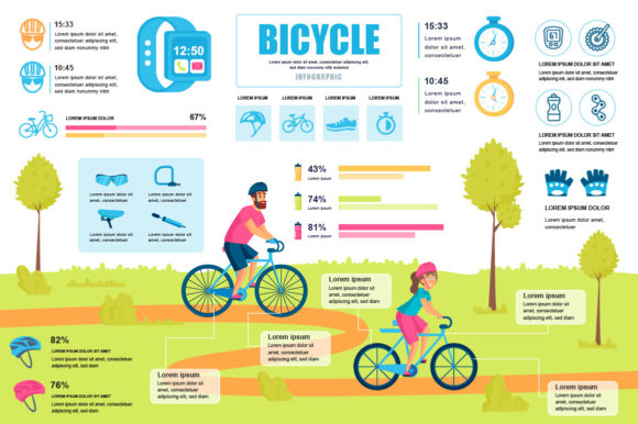 Bicycle Infographic Design Template