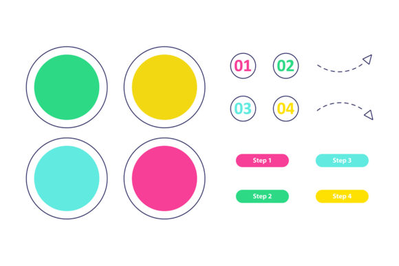 Blank Bright Vector Infographic Elements