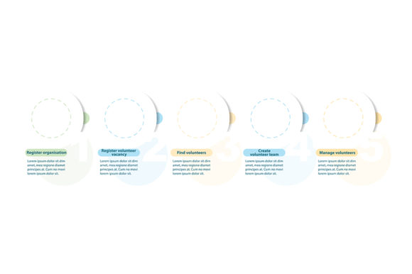 Corporate Flowchart with Circles: Graphics for Professional Infographics