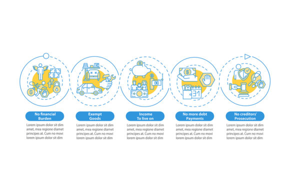 Debt Freedom Vector Infographic Template
