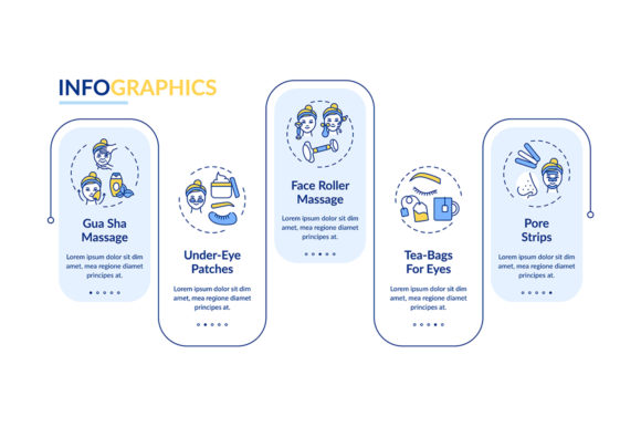 Face Care Procedures Vector Infographic Graphics