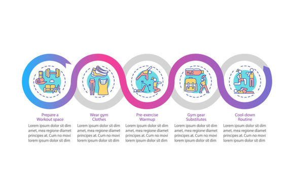 Home Exercising Tips Vector Infographic Graphics