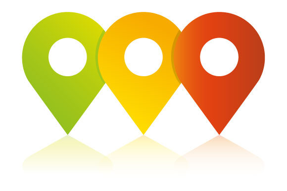 Map Pin Marker Process Diagram Template