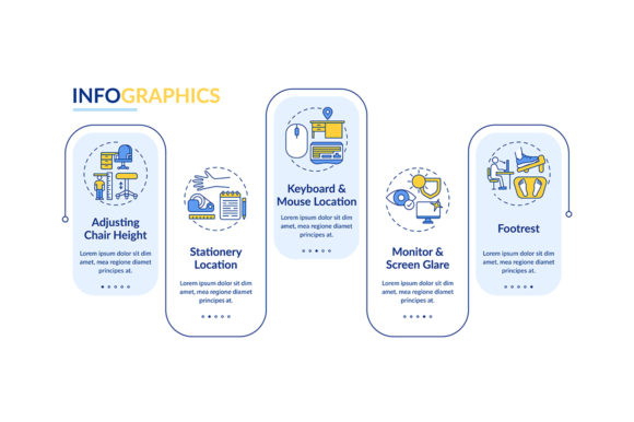 Office Ergonomics Vector Infographic