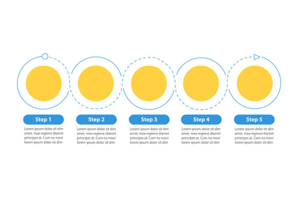 Round Flowchart Infographic Template