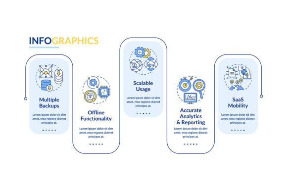 SaaS Pluses Vector Infographic Template