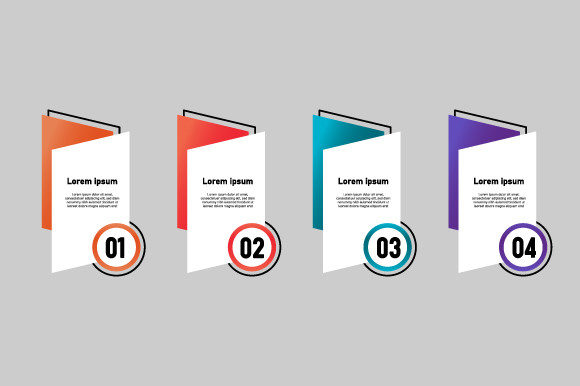 Set Colorful Abstract Business Infograph