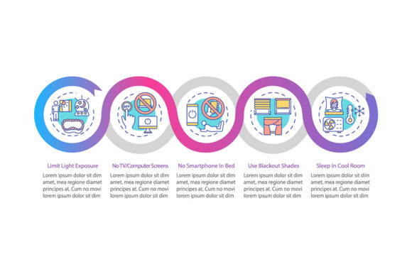 Sleep Improvement Vector Infographic Graphics