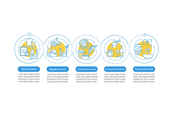Sleep Schedule Vector Infographic Graphics
