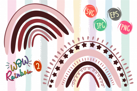 WOW Rainbow Graphics for Local Business Branding